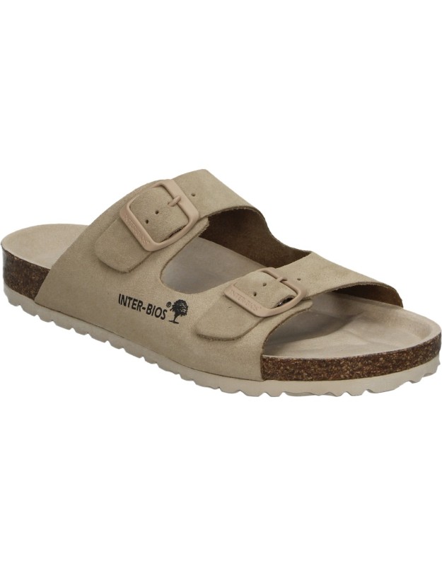 Sandalias de Piel BIO INTERBIOS 7600 en Color Beige para Mujer