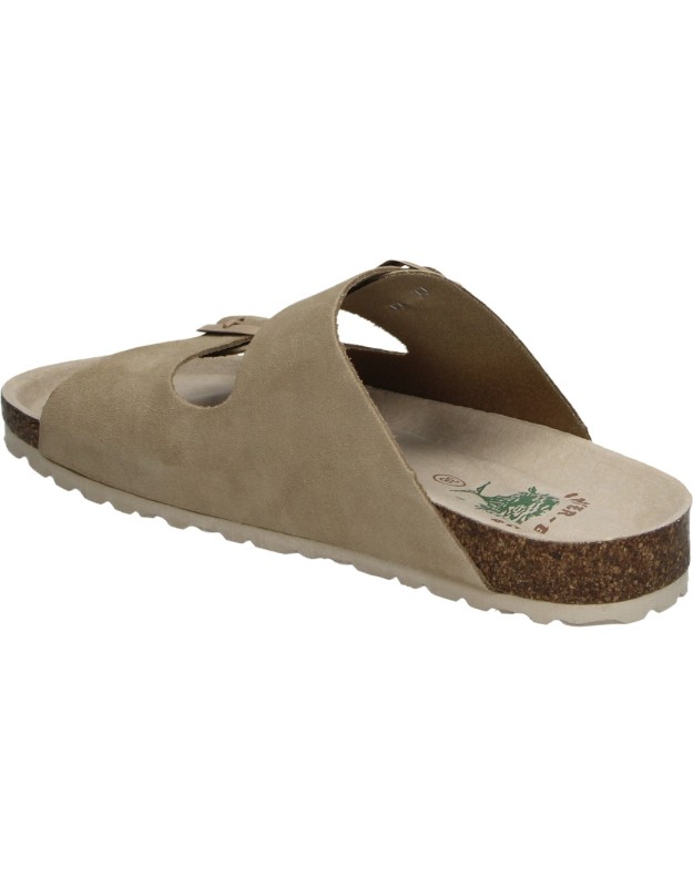 Sandalias de Piel BIO INTERBIOS 7600 en Color Beige para Mujer