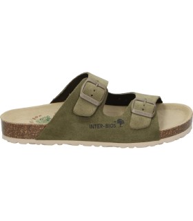 Sandalias de Piel INTERBIOS 7600 en Color Verde para Mujer
