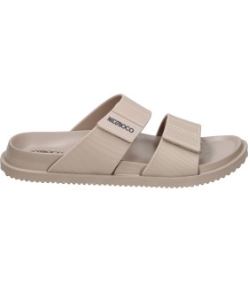 Chancletas NICOBOCO Kento en Color Camel para Hombre con Ajuste de Velcro