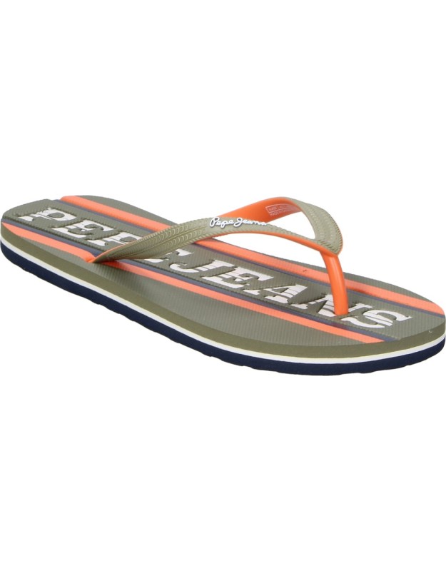 Chanclas de dedo PEPE JEANS pbs700004-728 verde y naranja para mujer