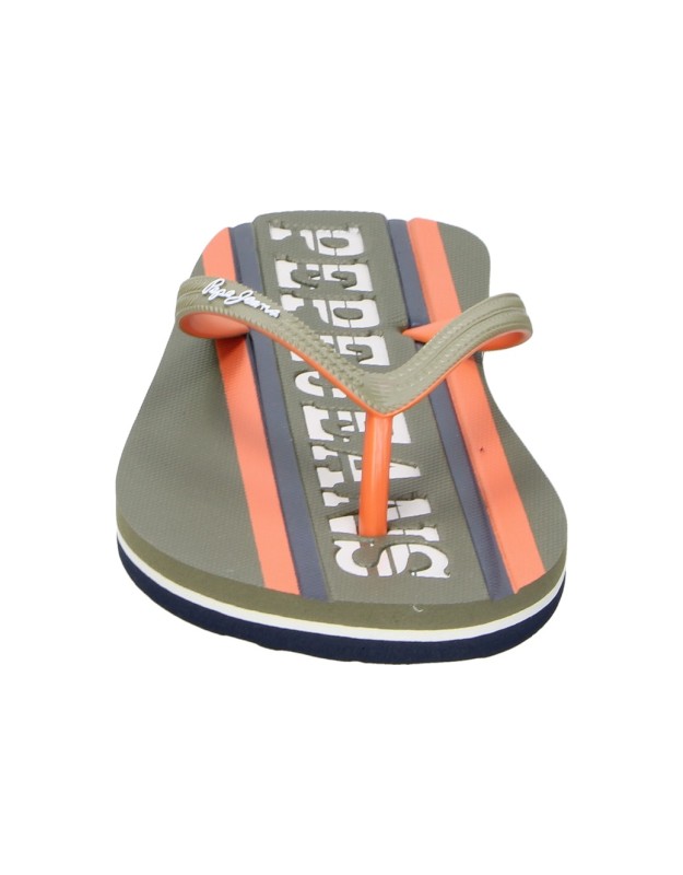 Chanclas de dedo PEPE JEANS pbs700004-728 verde y naranja para mujer
