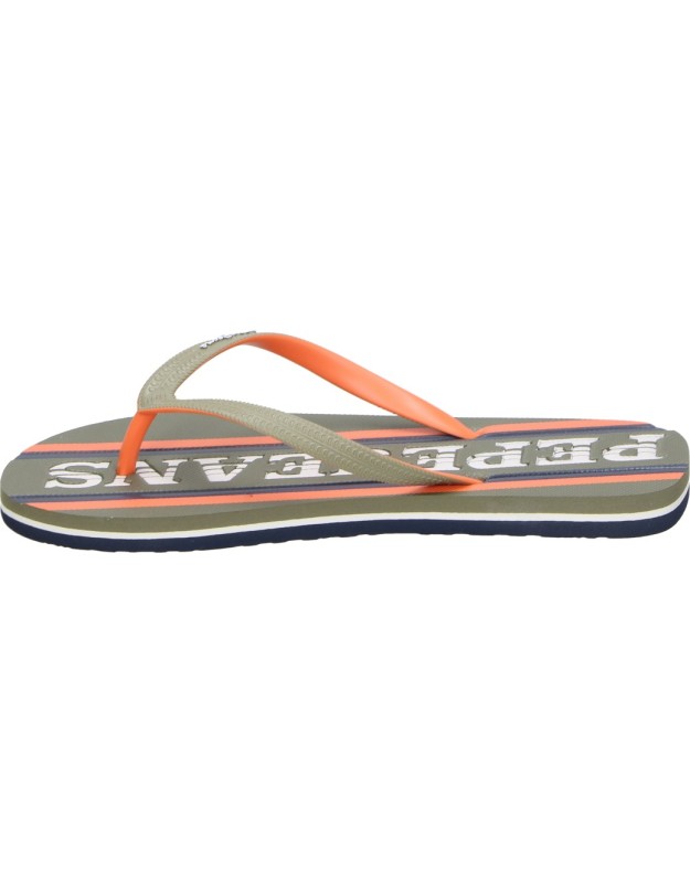 Chanclas de dedo PEPE JEANS pbs700004-728 verde y naranja para mujer