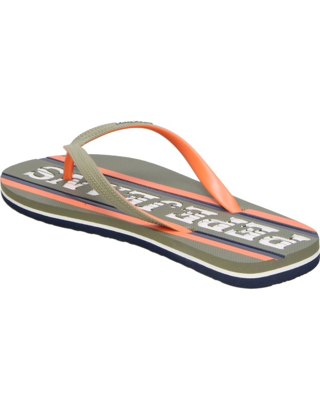 Chanclas de dedo PEPE JEANS pbs700004-728 verde y naranja para mujer
