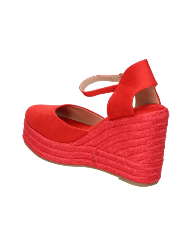 Alpargatas con cuña BUONAROTTI cf-5319 rojas para mujer