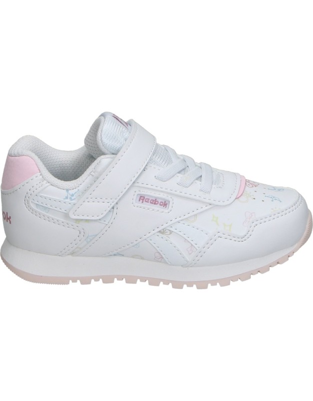 Zapatilla Reebok Classics Glide blanca y rosa para niña 100232444