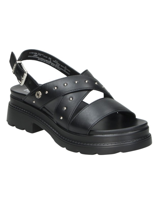 Sandalias REFRESH negras para mujer 175156