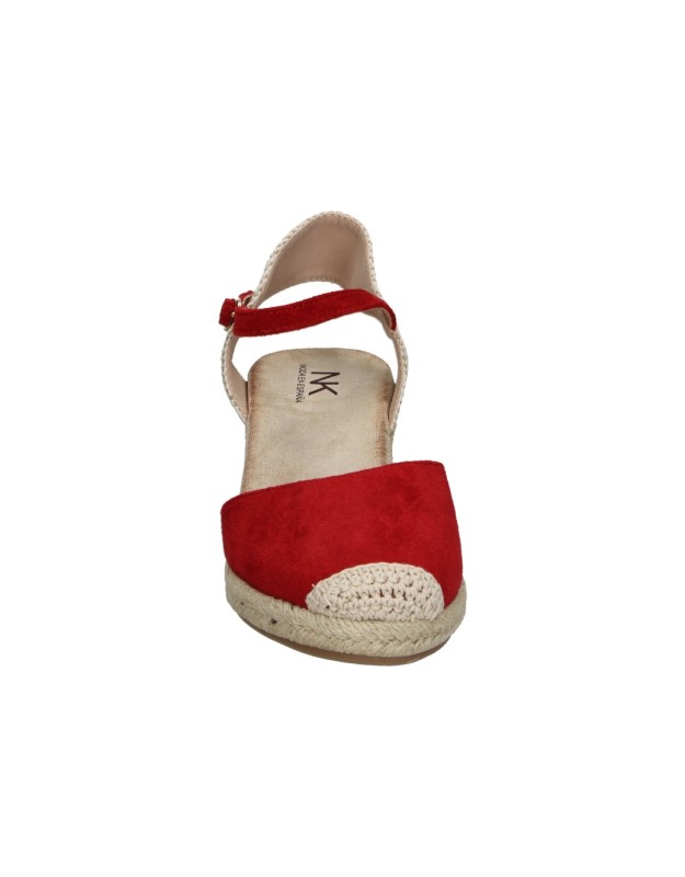 Alpargatas de cuña MEIVASHOES le-nk001 rojas para mujer