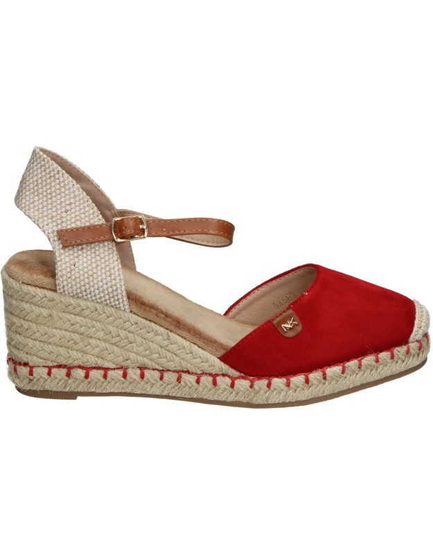 Alpargatas con cuña MEIVASHOES le-nk583 rojas para mujer