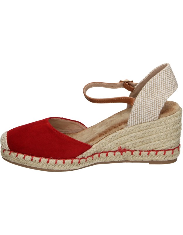 Alpargatas con cuña MEIVASHOES le-nk583 rojas para mujer