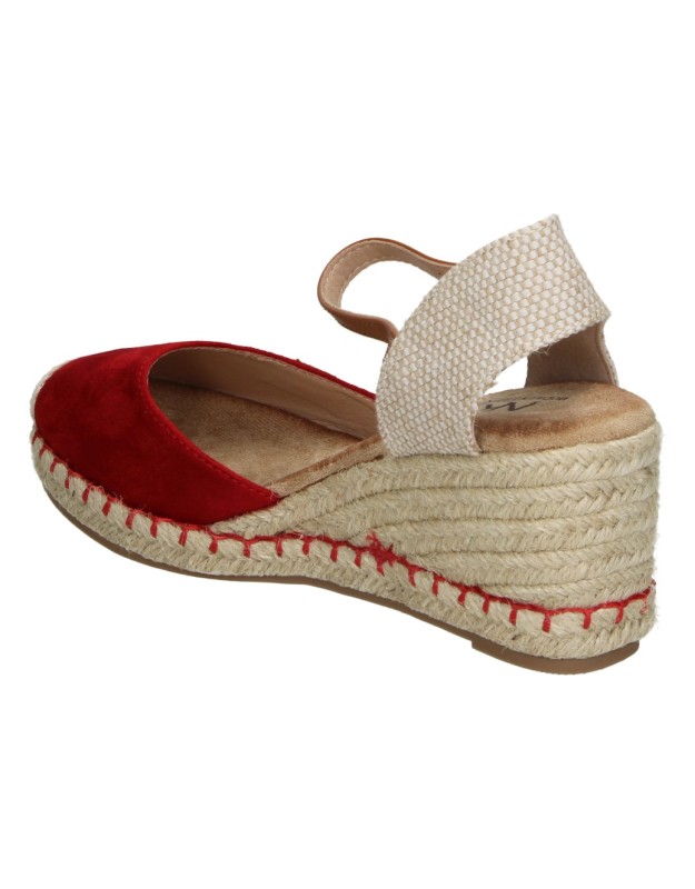 Alpargatas con cuña MEIVASHOES le-nk583 rojas para mujer