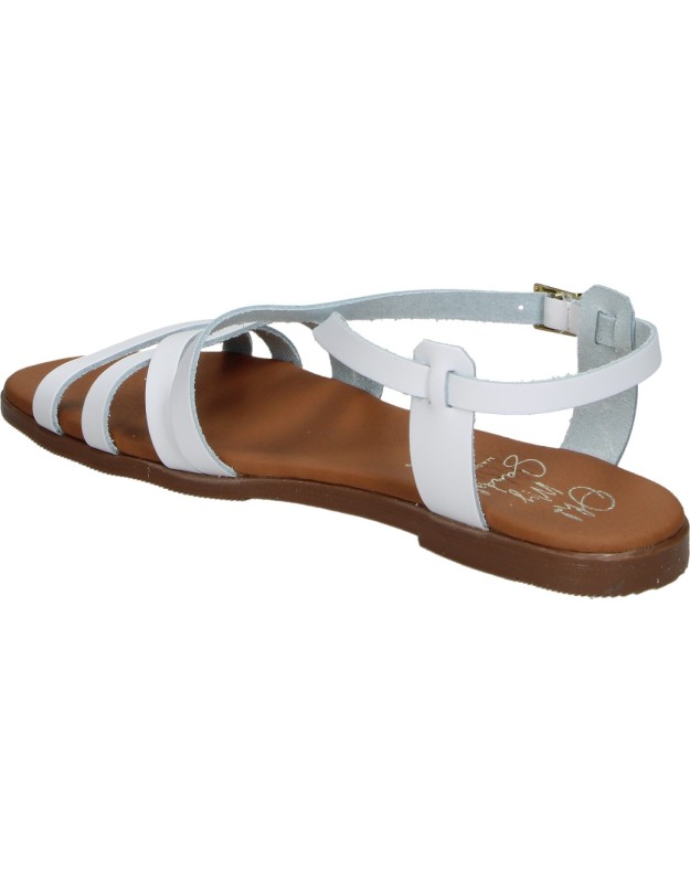 Sandalias LRK piel blancas mujer 5806