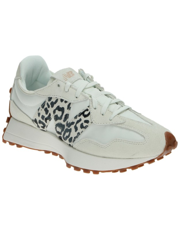 Zapatilla New Balance 327 Blancas con Detalles Animal Print