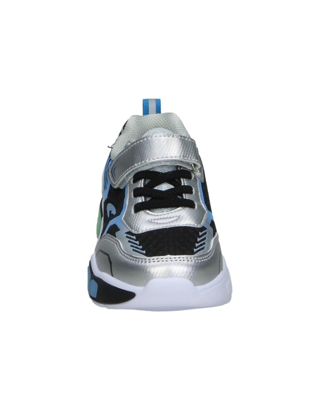 Zapatillas JUPIFLY para Niño en Plata con Detalles de Colores1016