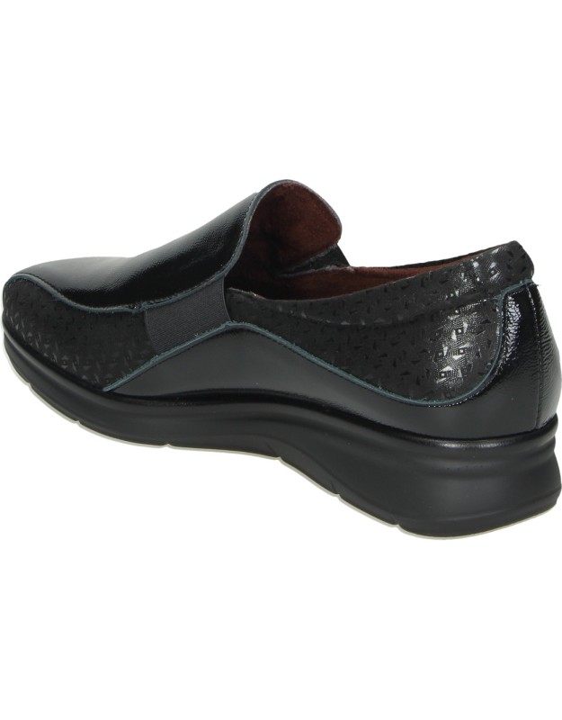 Mocasín Pitillos con Cuña en Charol color Negro para Mujer 11500