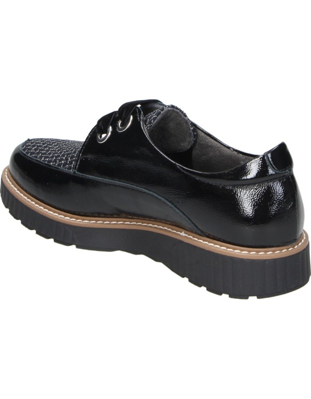 Zapatos Pitillos Oxford en Charol en Negro con Detalles para Mujer 11555