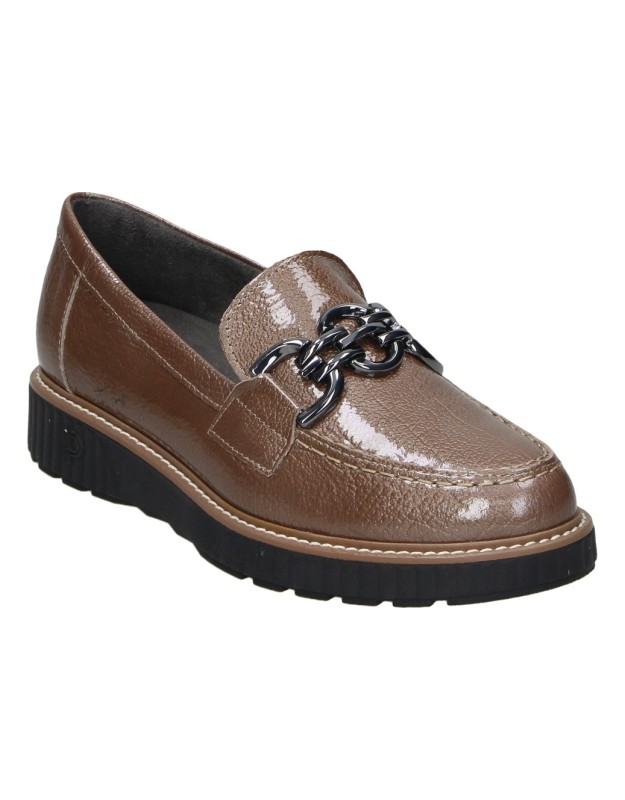Mocasines de piel PITILLOS 11550 en marrón para mujer