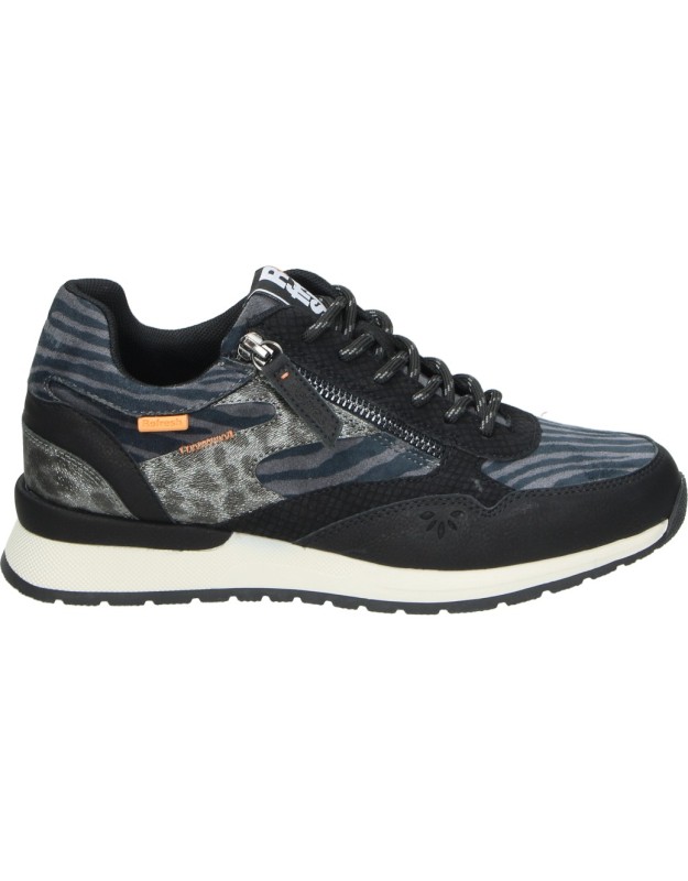 Zapatilla con cuña REFRESH 176219 en negro para mujer