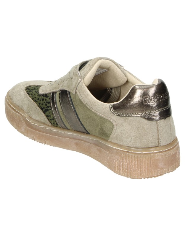 Zapatillas retro REFRESH 176240 verdes para mujer