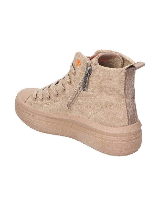 Zapatillas abotinadas REFRESH 172303 en taupe para mujer