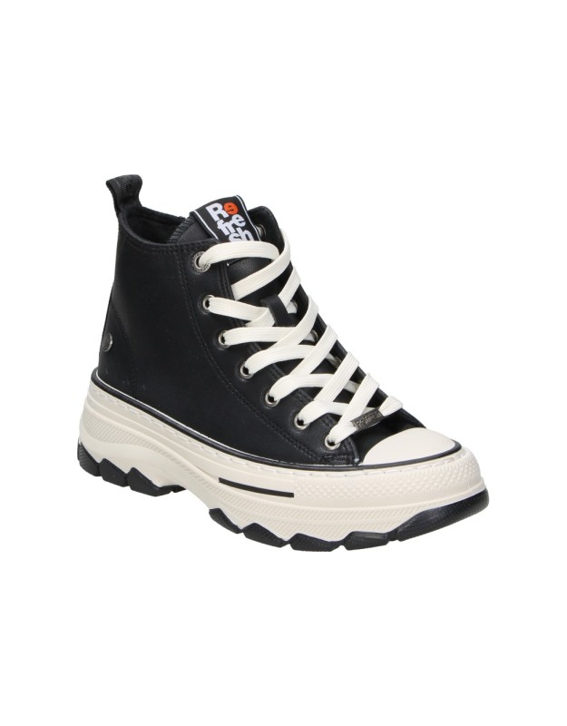 Zapatillas abotinadas REFRESH 173078 en negro para mujer