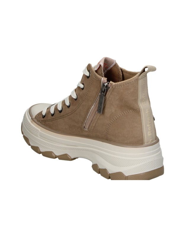 Zapatillas abotinadas REFRESH 173078 en taupe para mujer