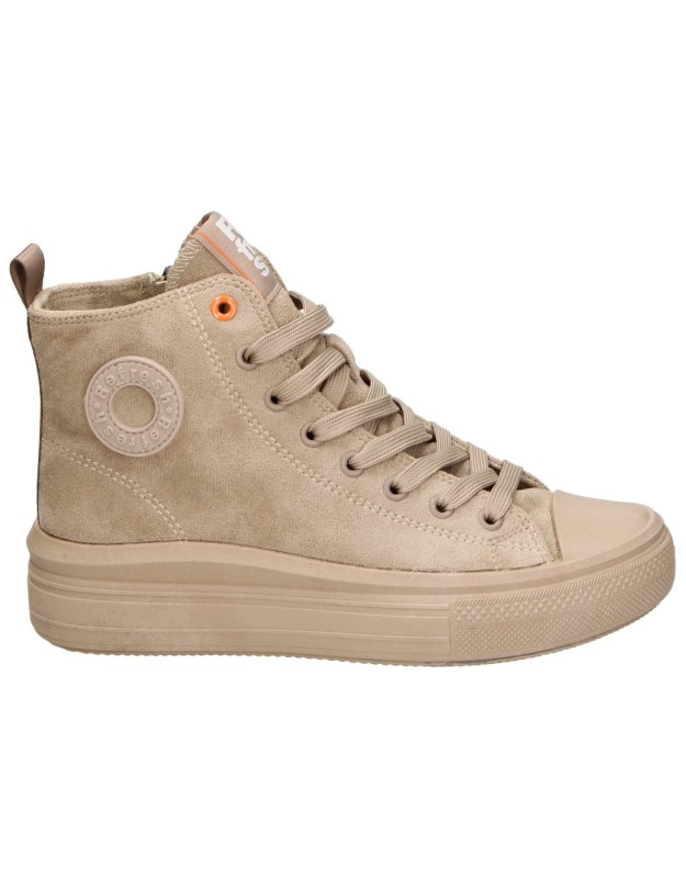 Zapatillas abotinadas REFRESH 172303 en taupe para mujer