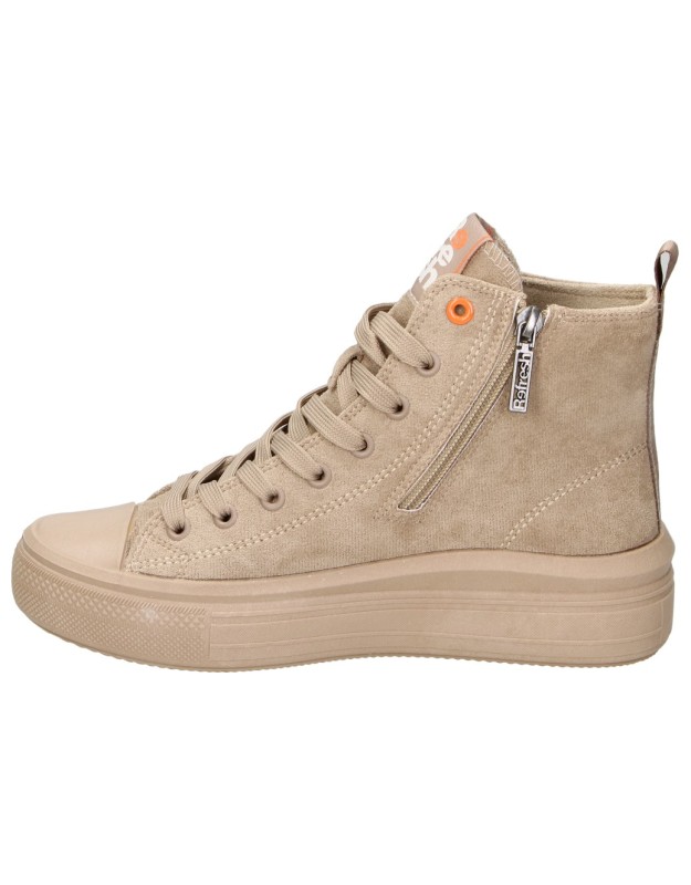 Zapatillas abotinadas REFRESH 172303 en taupe para mujer