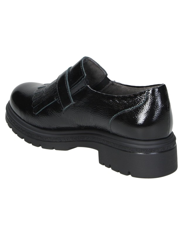 Mocasines de piel PITILLOS 11572 en negro para mujer