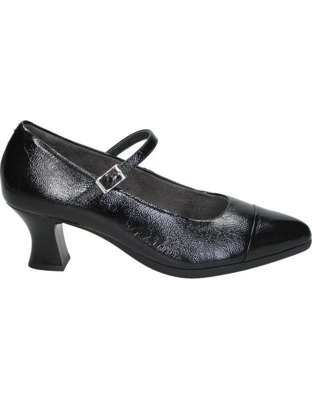 Zapato de piel con tacón PITILLOS 11683 negros para mujer