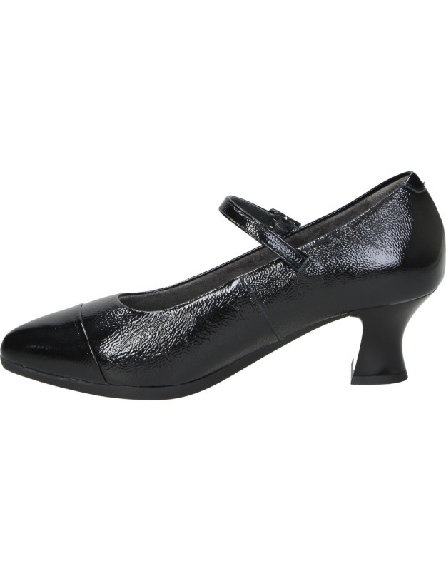 Zapato de piel con tacón PITILLOS 11683 negros para mujer