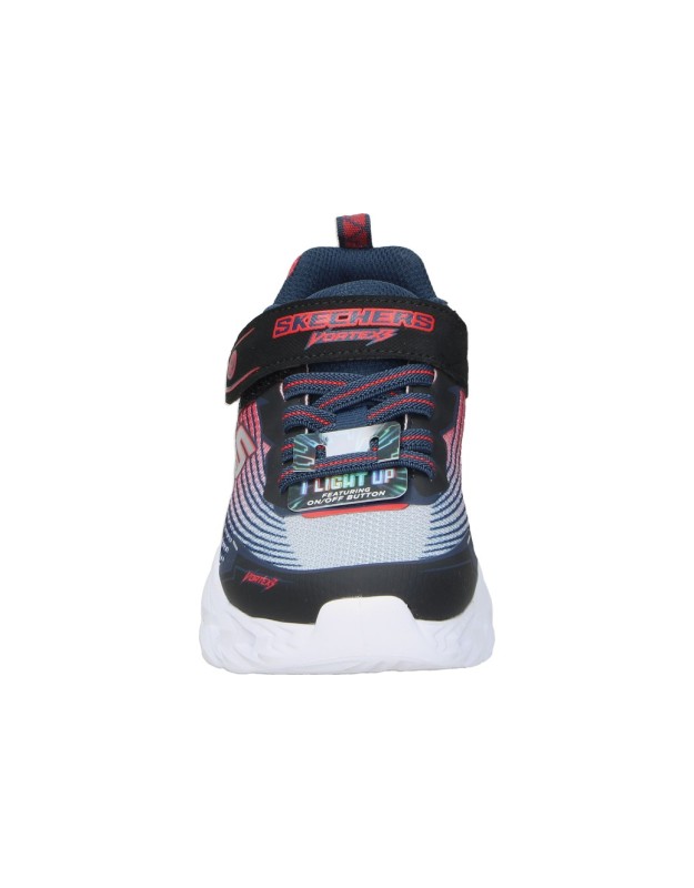 Deportiva con luz Skechers S-Lights: Vortex 3.0 azul y roja 400590lc-bkrb