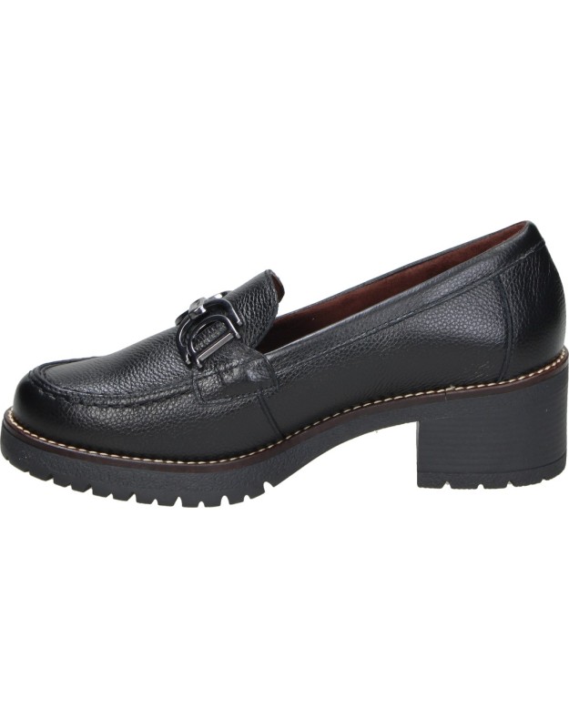 Mocasines de piel con tacón PITILLOS 20520 negros para mujer
