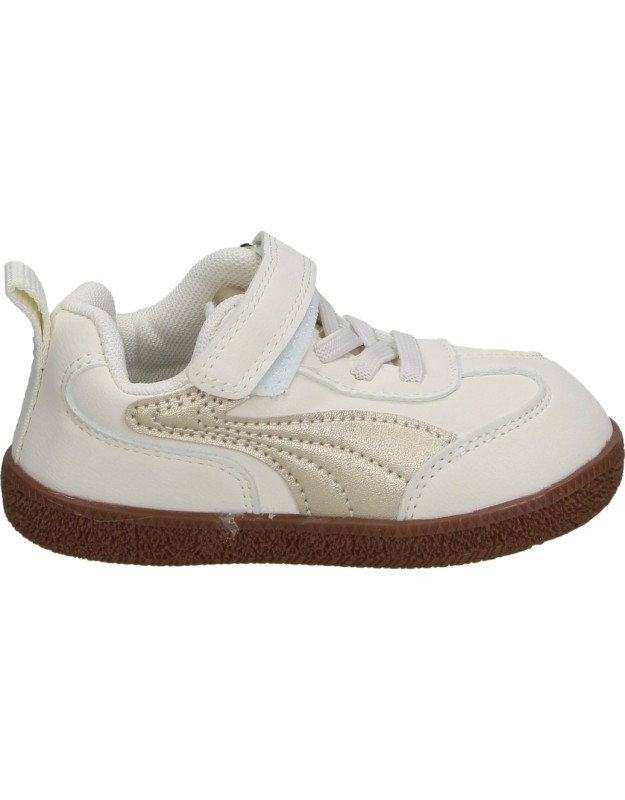 Zapatillas Respetuosas ÑAKOS 9003 Color Beige con Detalles en Dorado Infantiles