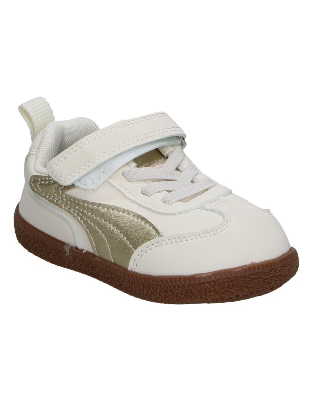 Zapatillas Respetuosas ÑAKOS 9003 Color Beige con Detalles en Dorado Infantiles