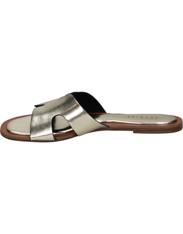 Sandalias planas para mujer SKYDIVA Chill color oro