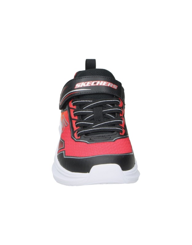 Zapatillas SKECHERS Microspec Velocity Grid-Drift para Niño color Rojo 404127l-bkrd