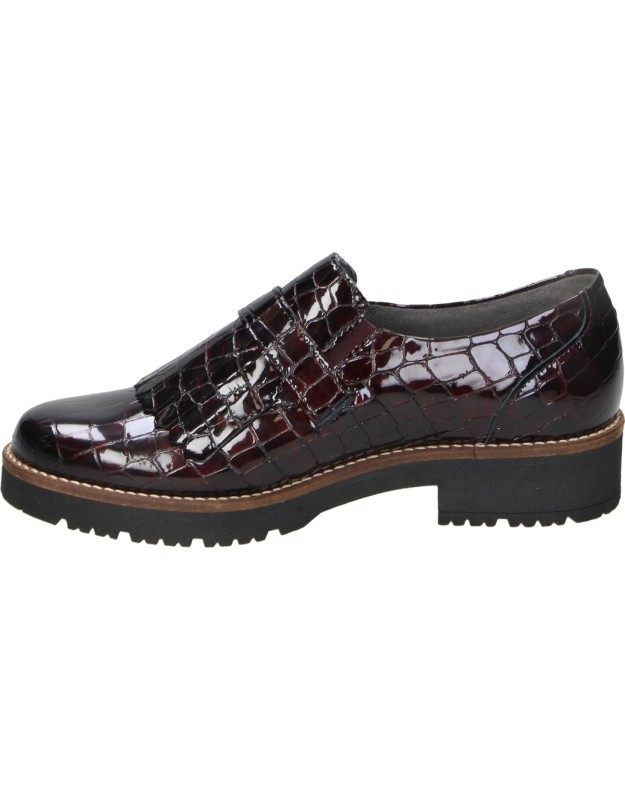 Mocasines de Piel PITILLOS para Mujer color Burdeos en Charol 11560