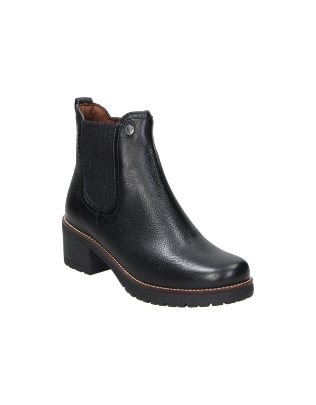 Botines con tacón de Piel PITILLOS para Mujer en Color Negro 20523