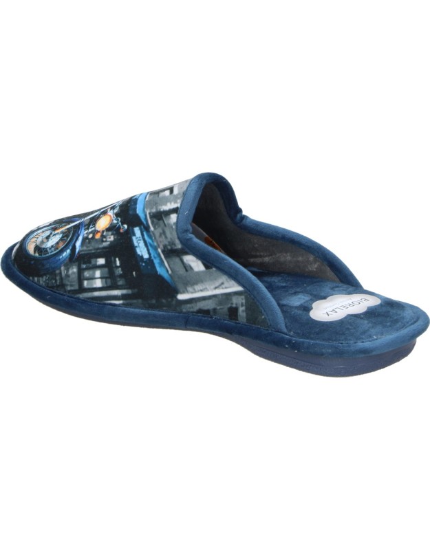 Zapatillas de Casa COSDAM Destalonadas para Hombre Azules con Dibujos de Motos 1414
