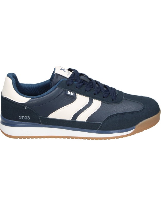 Zapatillas XTI Planas en Azul Marino con Detalles en Blanco 146770