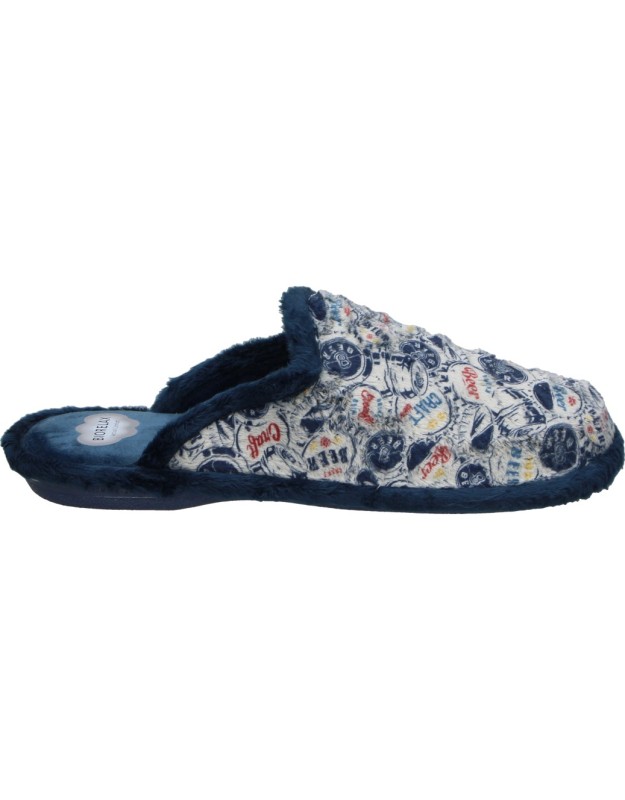 Zapatillas de Casa COSDAM Destalonadas para Hombre Azul Marino con Dibujos 1405