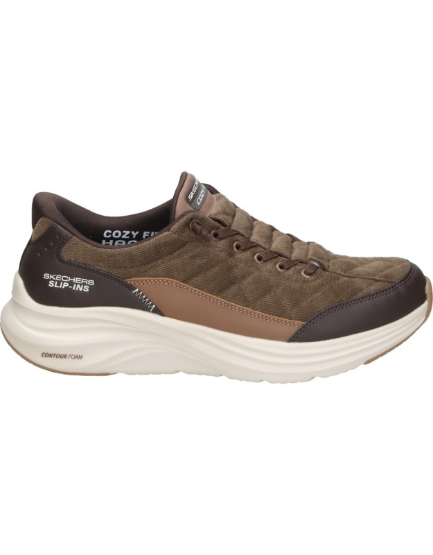 Zapatillas SKECHERS Slip-ins Contour Foam Cozy Fit Cordelux en marrón 232618-brn
