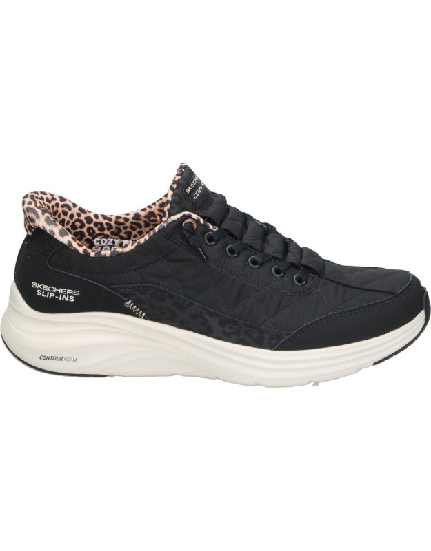 Zapatillas SKECHERS Slip-ins Contour Foam Cozy Fit Leopard Dream en Negro 150419-blk