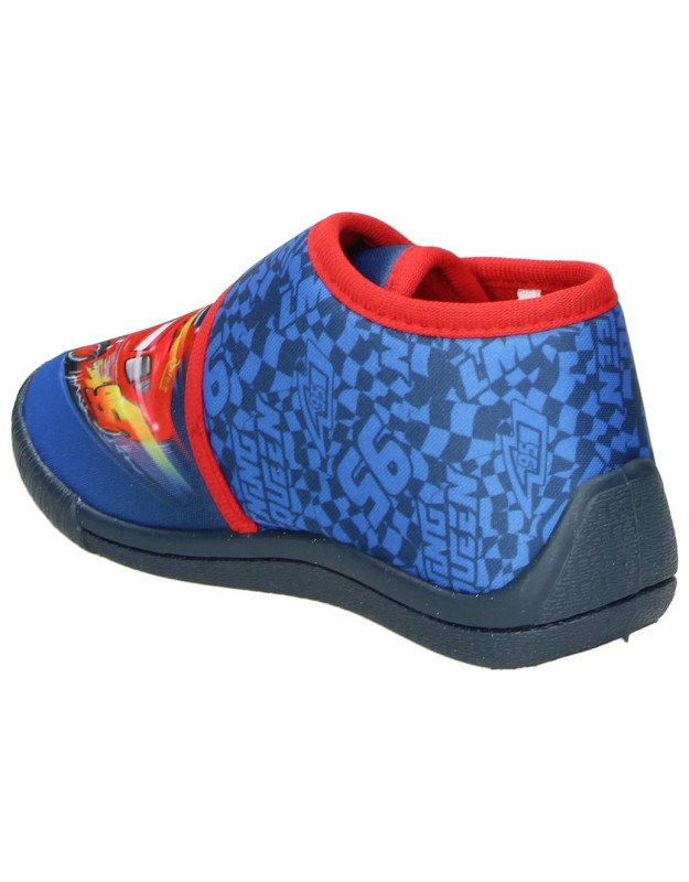 Zapatillas de Casa LEOMIL Cerradas para Niño en Color Azul y Rojo con Dibujo de Cars ca003683