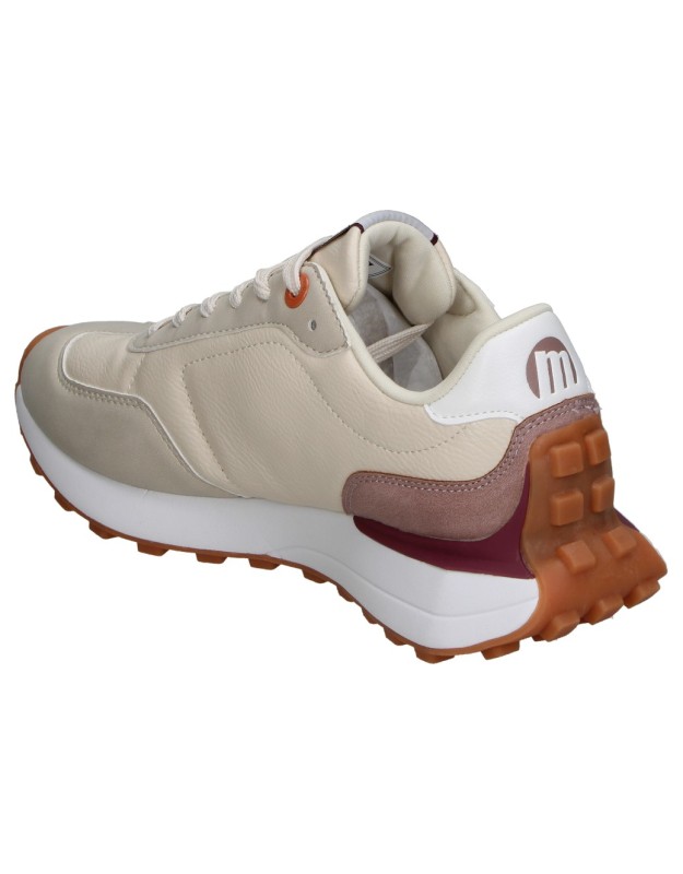Zapatillas MUSTANG MTNG Zinc para Mujer en Crema con Detalles Burdeos 60838