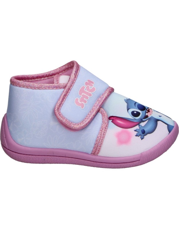 Zapatillas de casa/pantuflas cómodo de niña LEOMIL ls003103 sticht color rosa