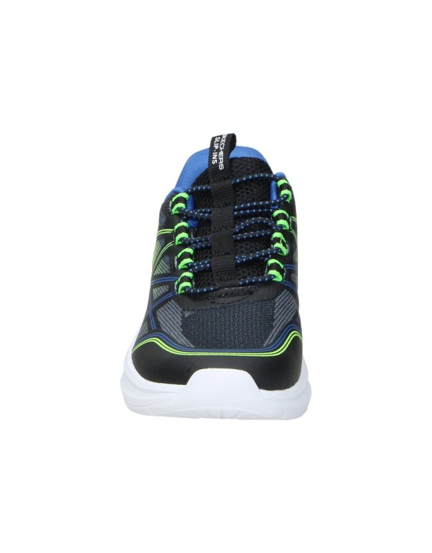 Zapatilla SKECHERS Slip-ins: Microspec Velocity Grid-Shift para Niño Azul y Verde 404220n-bblm