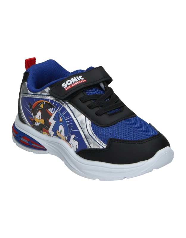 Deportivas LEOMIL con Luces para Niño con Dibujo de Sonic en Azul Marino sc001095
