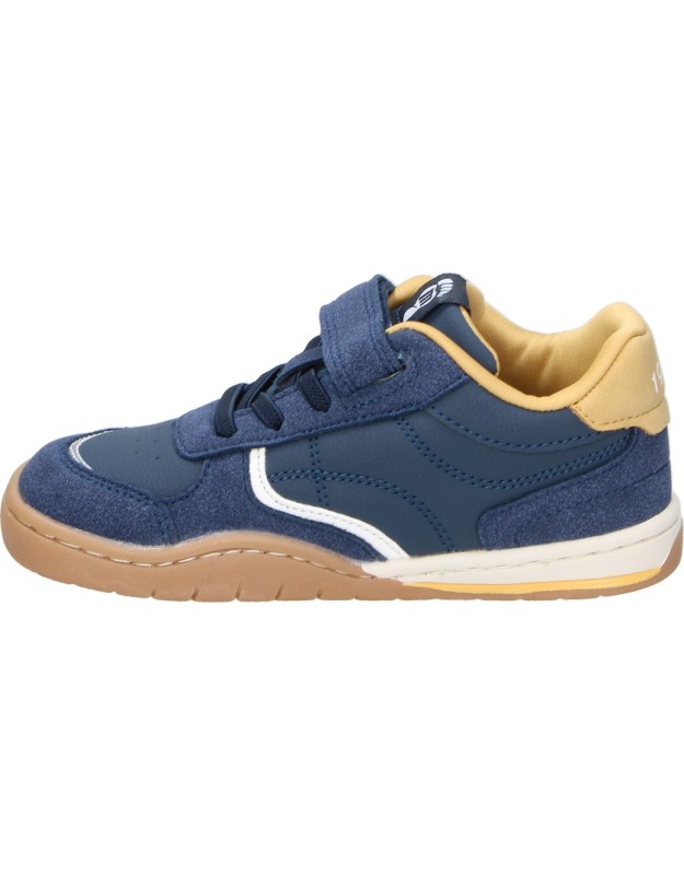 Zapatillas Barefoot MUSTANG MTNG Infantiles en Azul Marino con Detalles en Amarillo 49096